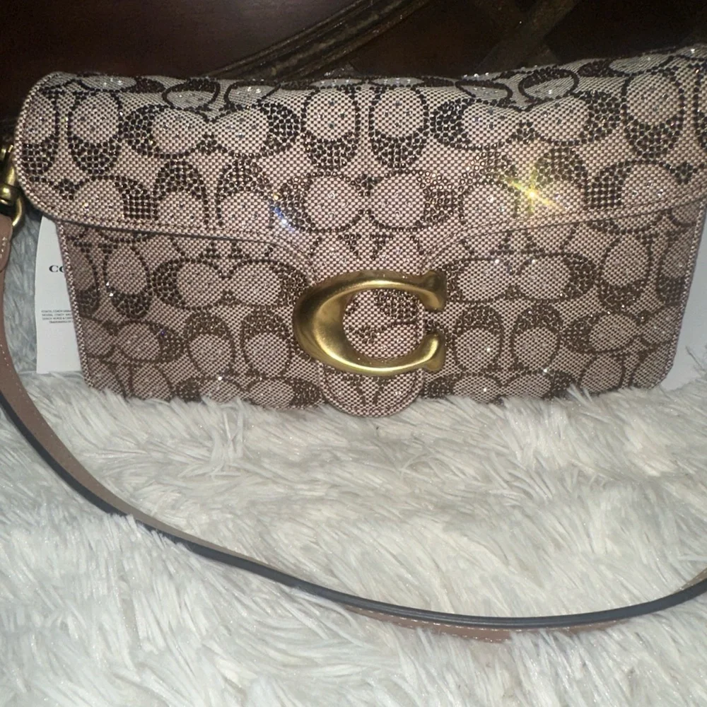 Coach Tabby Shoulder Bag 26 In Crystal Signature Jacquard